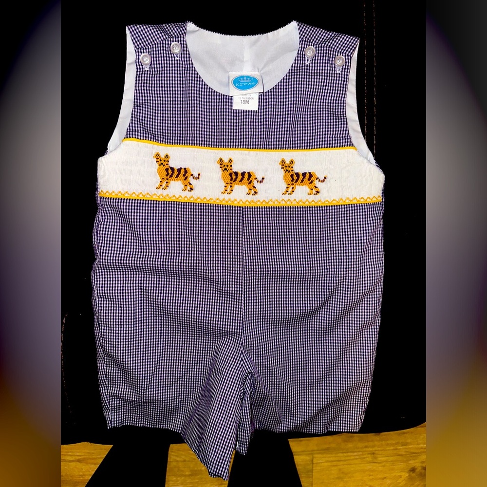 Krewe Tiger Smock Outfit NWOT never worn 12 months
